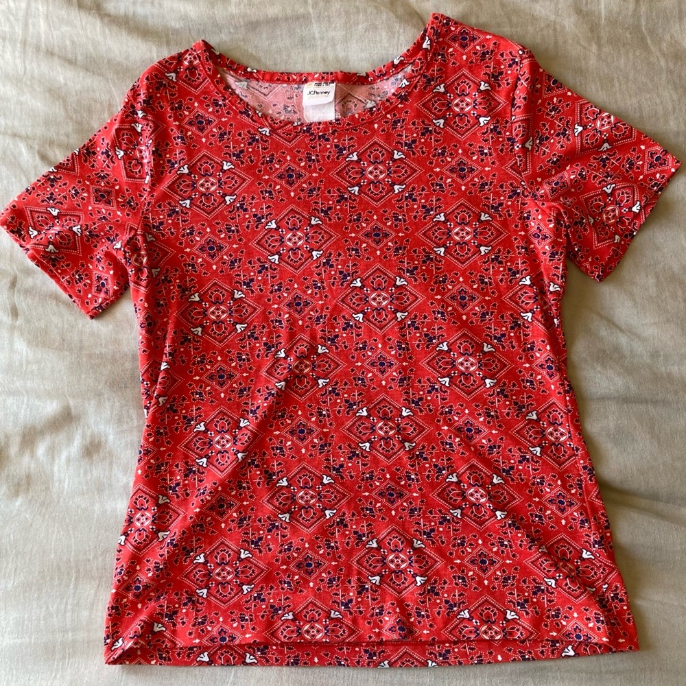 Vintage JC Penney Handkerchief type print shirt